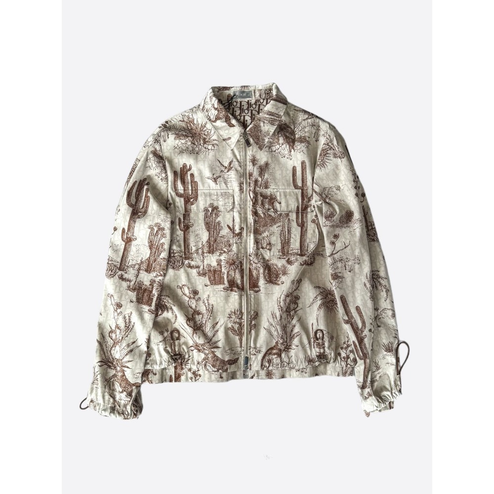Dior Cactus Jack Brown & White Oblique Jacket